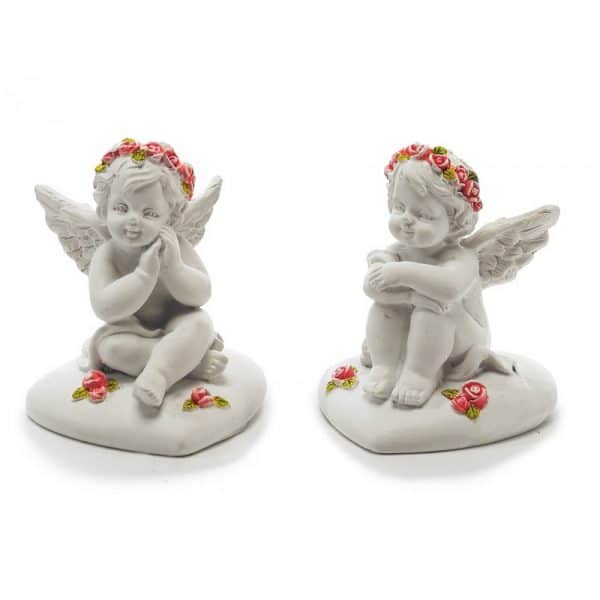 Lithoangel.com, Boutique lithotéhrapie en ligne - L'instant avec les anges - ANGE ASSIS SUR UN COEUR ROSE