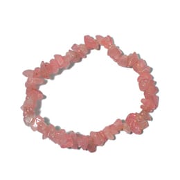 Lithoangel.com, Boutique lithotéhrapie en ligne - L'instant avec les anges - Bracelet quartz rose chips pierres naturelles