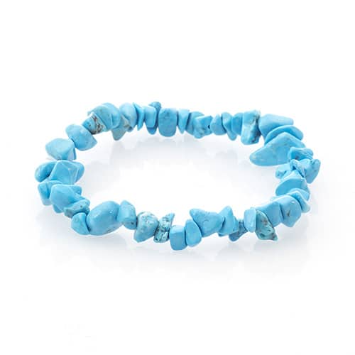 Lithoangel.com, Boutique lithotéhrapie en ligne - L'instant avec les anges - Bracelet turquoise bleu chips