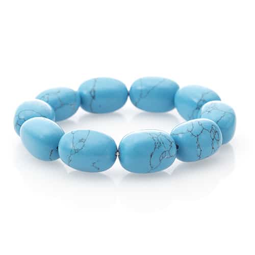 Lithoangel.com, Boutique lithotéhrapie en ligne - L'instant avec les anges - Bracelet roulé turquoise bleu