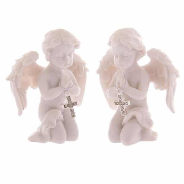lithoangel - L'instant avec les anges - ANGE PRIANT AVEC UNE CROIX