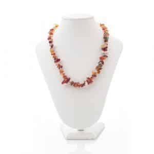 Collier chips cornaline