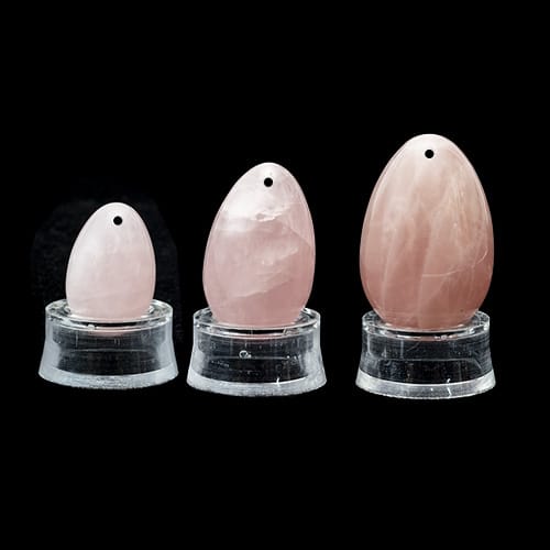 Lithoangel.com, Boutique lithotéhrapie en ligne - L'instant avec les anges - Coffret oeufs de YONI quartz rose
